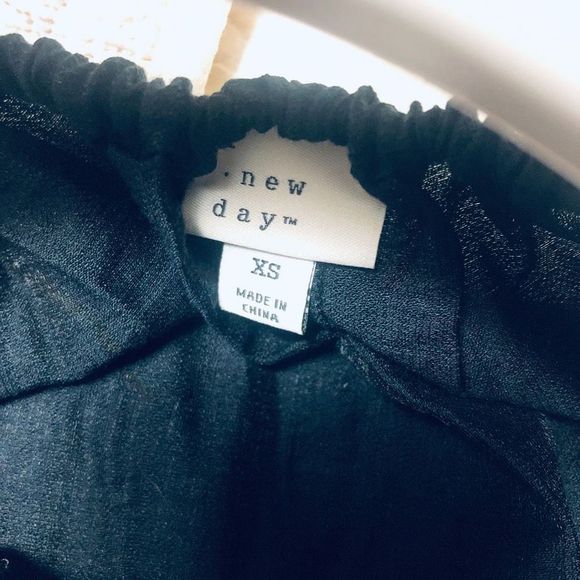 A New Day Women's Black Square Neck Puff Sleeve A-Line Maxi Dress Size 6 NWT - Picture 5 of 12